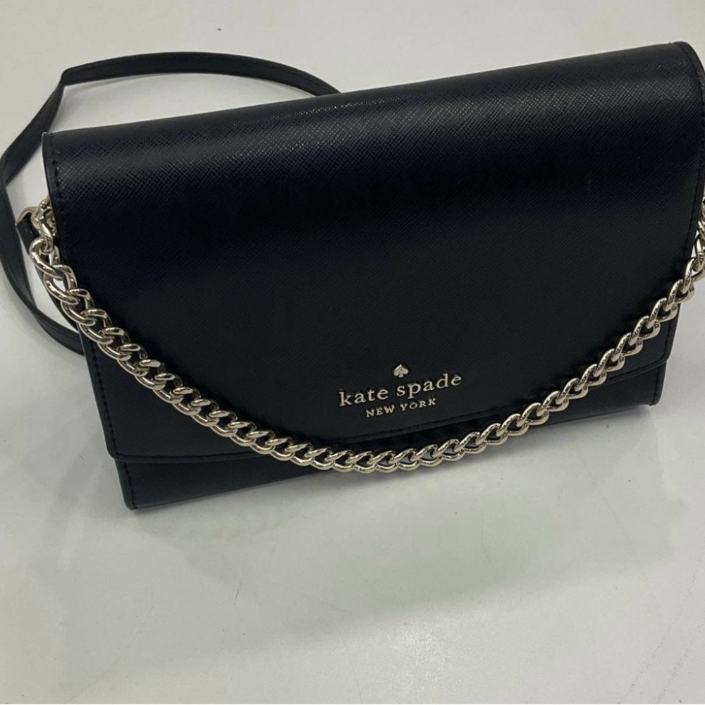 Kate Spade Black Crossbody Silver as Chain Accent - Picture 9 of 9